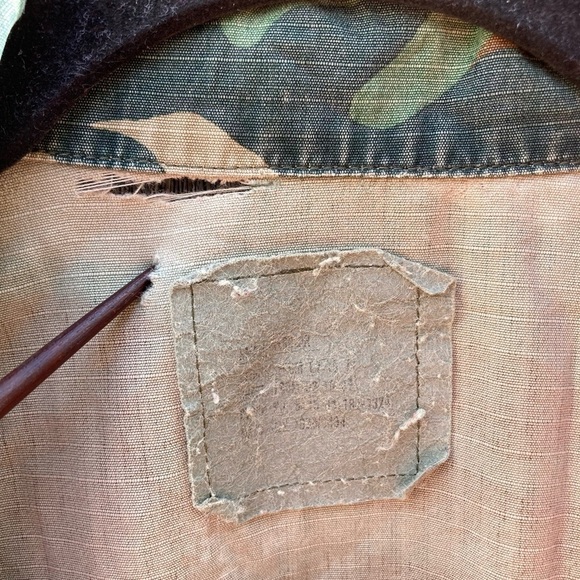Men's Vintage Unbranded Jacket Camo Button-Down NO SIZE DISTRESSED 80s Grunge - Picture 5 of 16